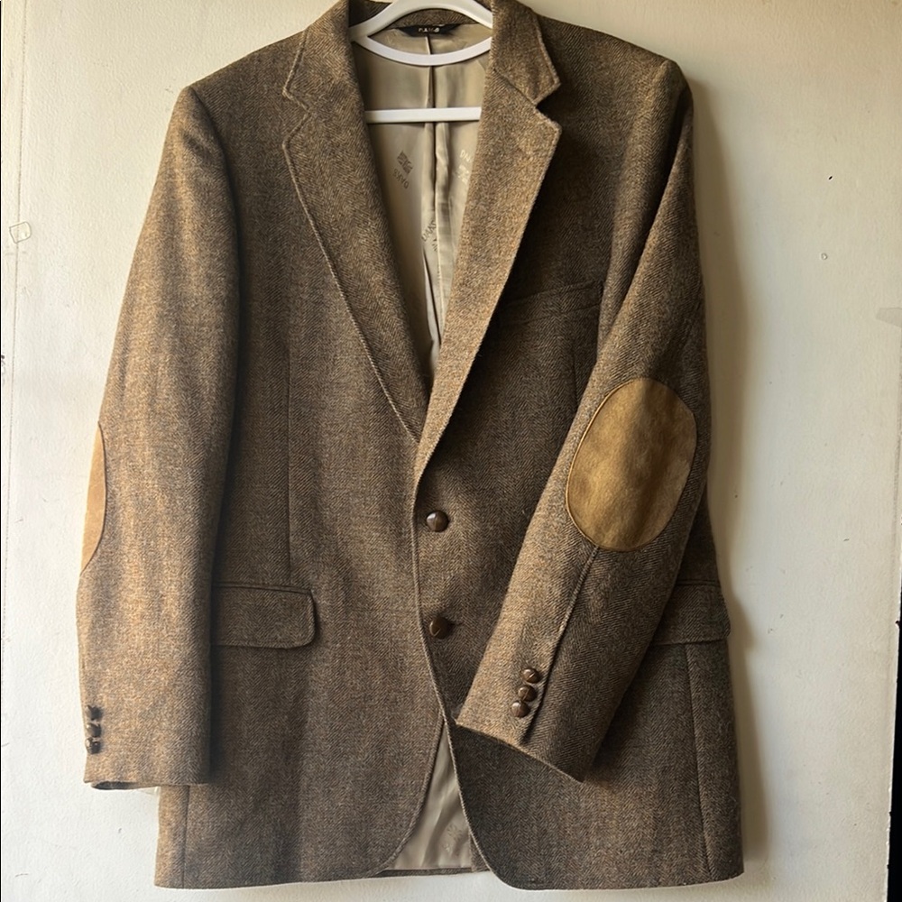 Men's Brown Blazer with Elbow Patches